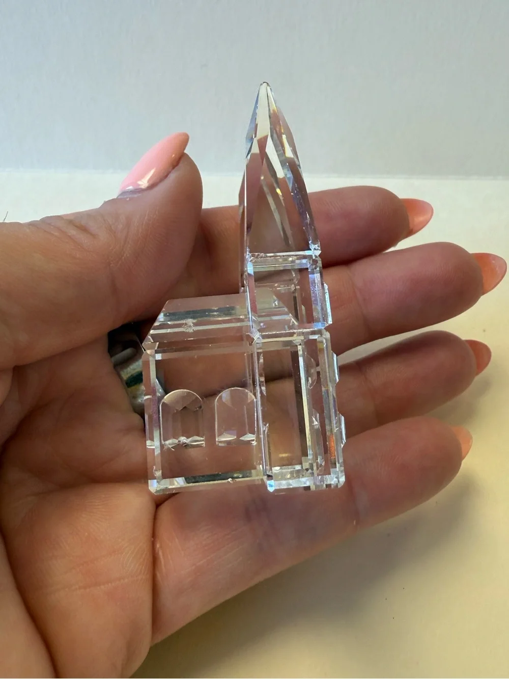 Swarovski Crystal Cathedral Church City Collectible Home Decor Figure - No Box.